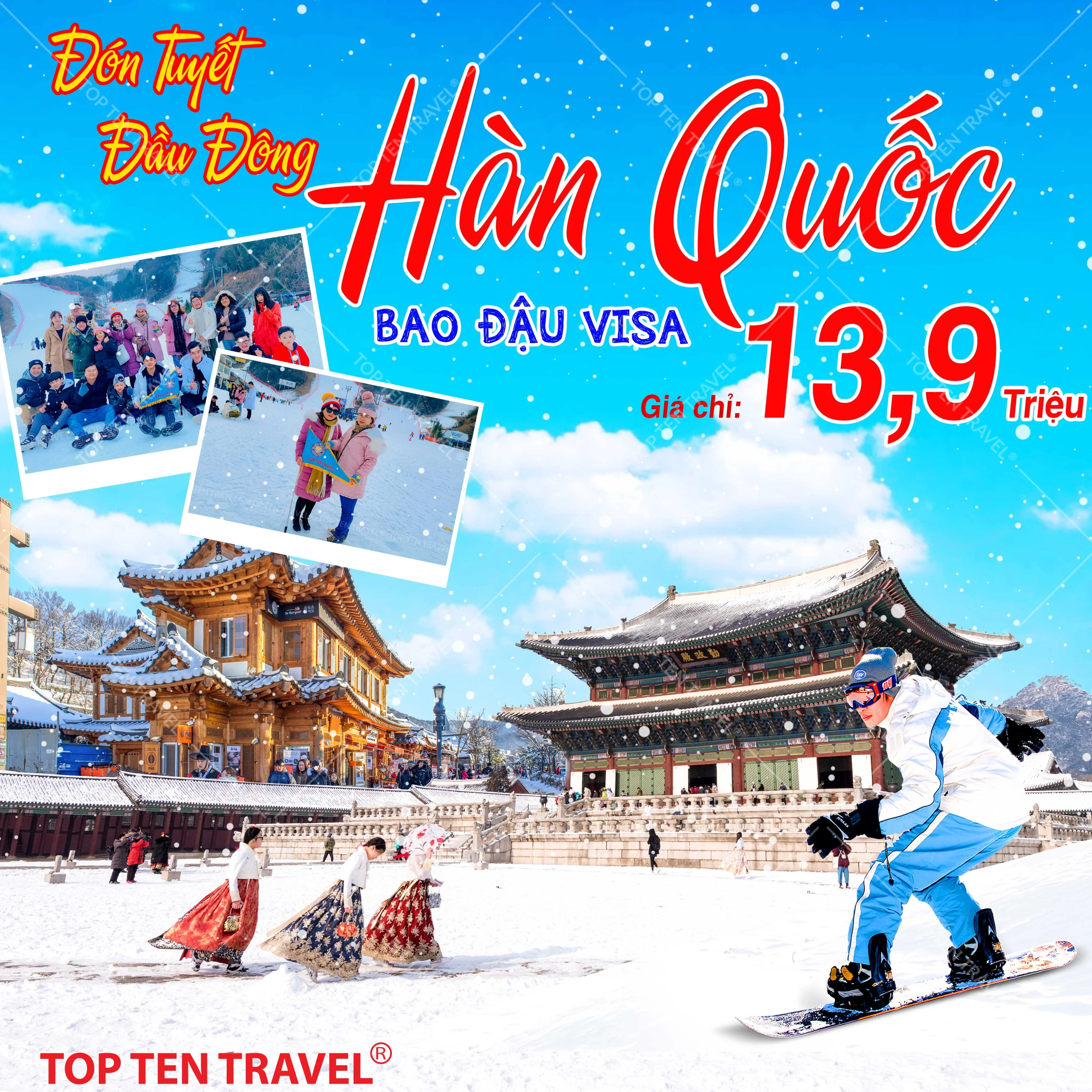 Tour Hàn Quốc mùa đông bay 5 sao: Seoul - Nami - Everland